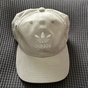 Cream Suede Adidas Hat